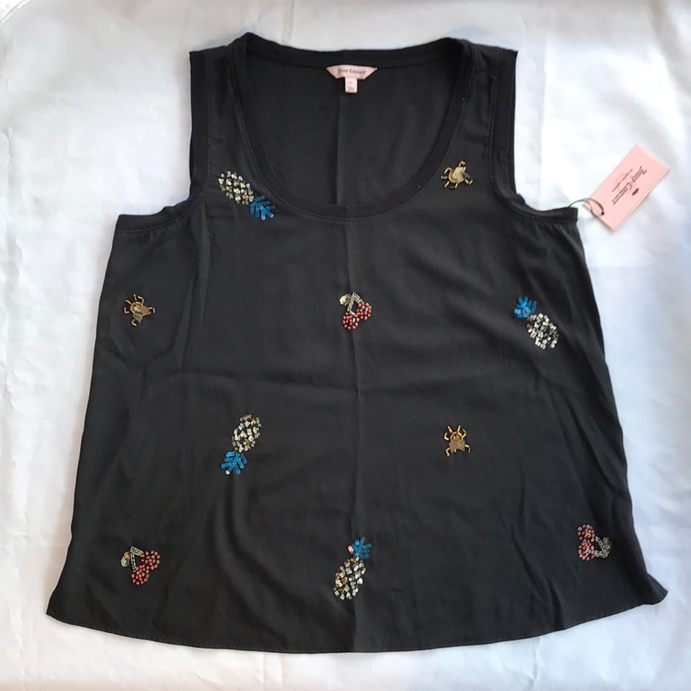Juicy Couture Black Tie tank top